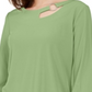 Alfani Women's Cut Out Blouse Green Size Petite S