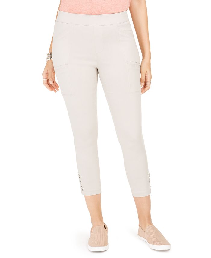 Style & Co Women's Cropped Utility Pants Brown Size 10