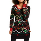 Hooked up By IOT Junior's Holiday Tunic Sweater Black Size M