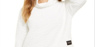 Calvin Klein Women's Performance Quilted Cowlneck Top Black Size XXL