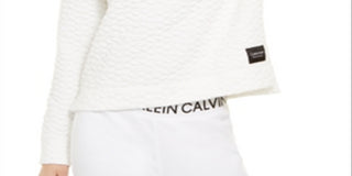 Calvin Klein Women's Performance Quilted Cowlneck Top Black Size XXL