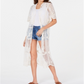 INC International Concepts Women's Lace Long Jaket White One Size