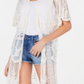 INC International Concepts Women's Lace Long Jaket White One Size