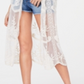 INC International Concepts Women's Lace Long Jaket White One Size