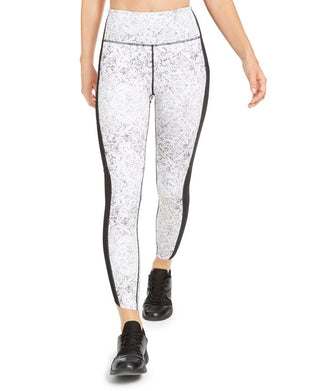 Ideology Women's Snake Print Colorblocked Leggings White Size XX-Large