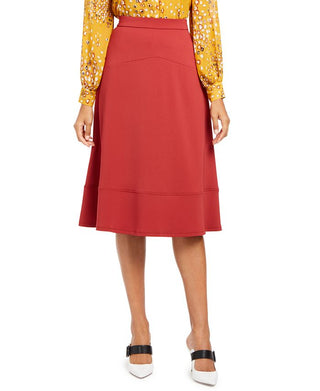 Alfani Women's Seaa Line MIDI Skirt Red Size 4