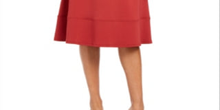 Alfani Women's Seaa Line MIDI Skirt Red Size 4