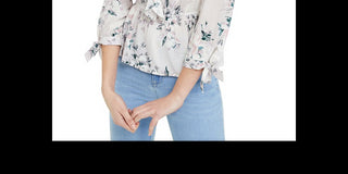 American Rag Junior's Ruffled Neck Tie Sleeve Top Black Size 2XL