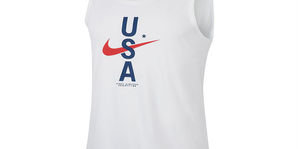 Nike Men's Fitness Workout Tank Top White Size Large