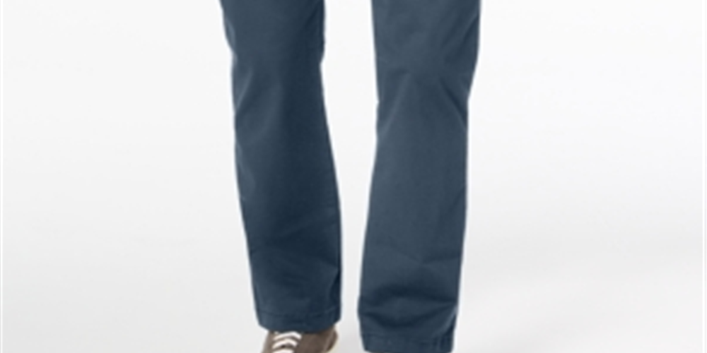 Tommy Hilfiger Men's Straight Leg Custom Fit Chino Pants Blue Size 36/32