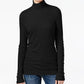 INC Women's Ribbed-Knit Turtleneck  Deep Twilight Blue Size Small
