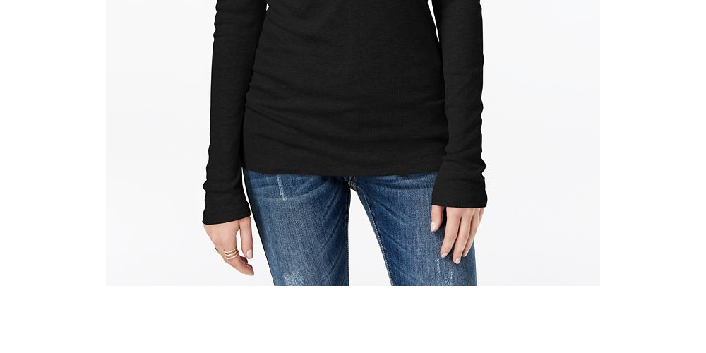 INC Women's Ribbed-Knit Turtleneck  Deep Twilight Blue Size Small