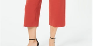 Alfani Women's Sash Belt Cropped Pants Red Size 12