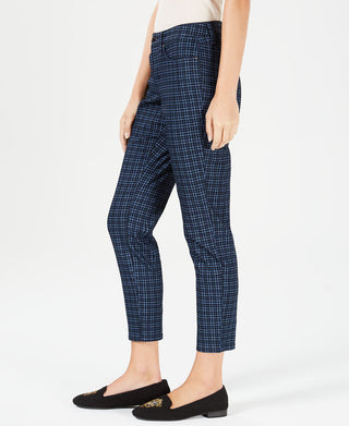 Charter Club Women's Bristol Printed Ankle Jeans Blue Size 8