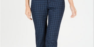 Charter Club Women's Bristol Printed Ankle Jeans Blue Size 8