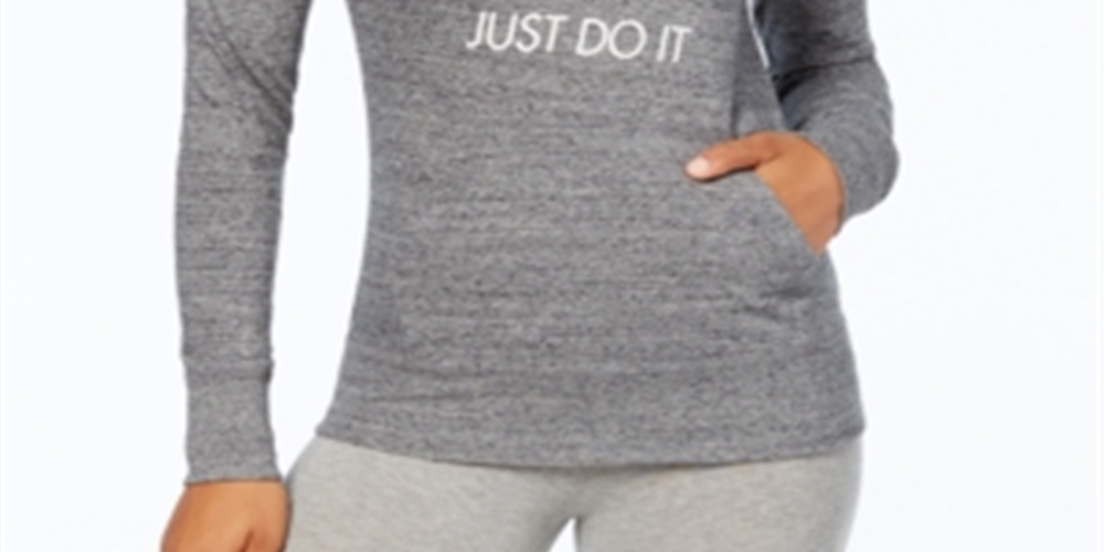 Nike Gym Vintage Women's Hoodie-heather Grey Size Small