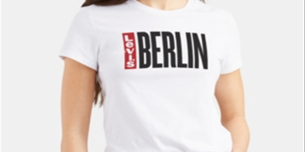 Levi's Batwing Logo Cotton Cities T-Shirt Berlin White Size L