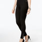 INC International Concepts Women's Lace up Detail Leggings Black Size 2P