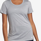 Nike Womens Dri-Fit Yoga T-Shirt Red Size Medium