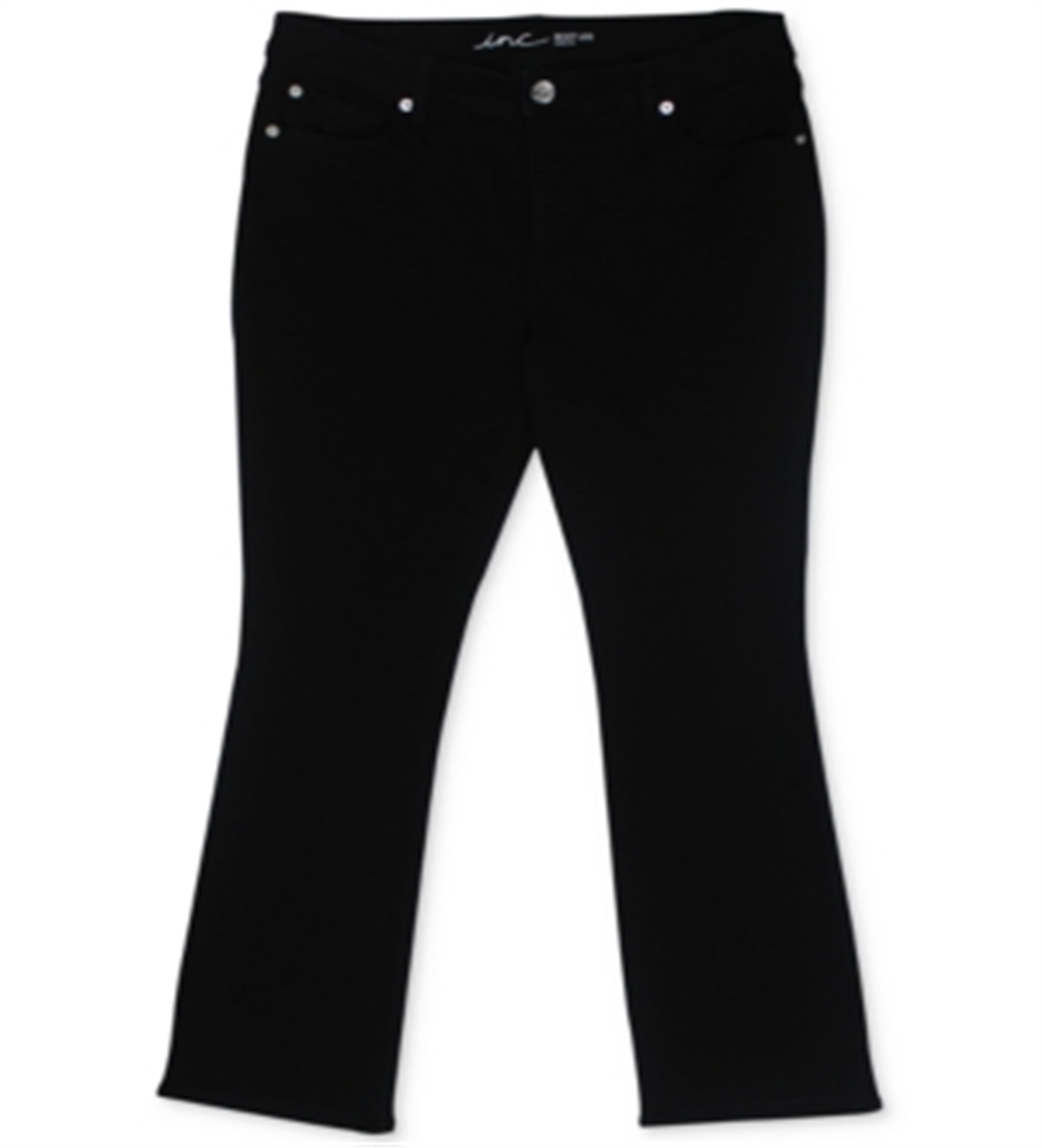 INC International Concepts Women's Elizabeth Bootcut Jeans Black Size 12