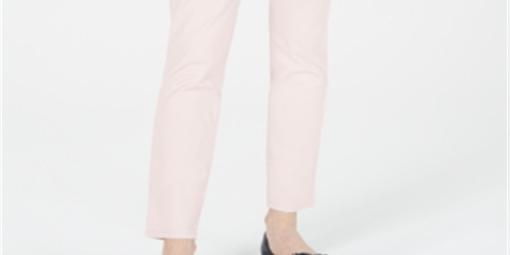 Tommy Hilfiger Women's Pants 8P6 Ballerina Hampton Chino Straight Leg Pants Pink Size 4