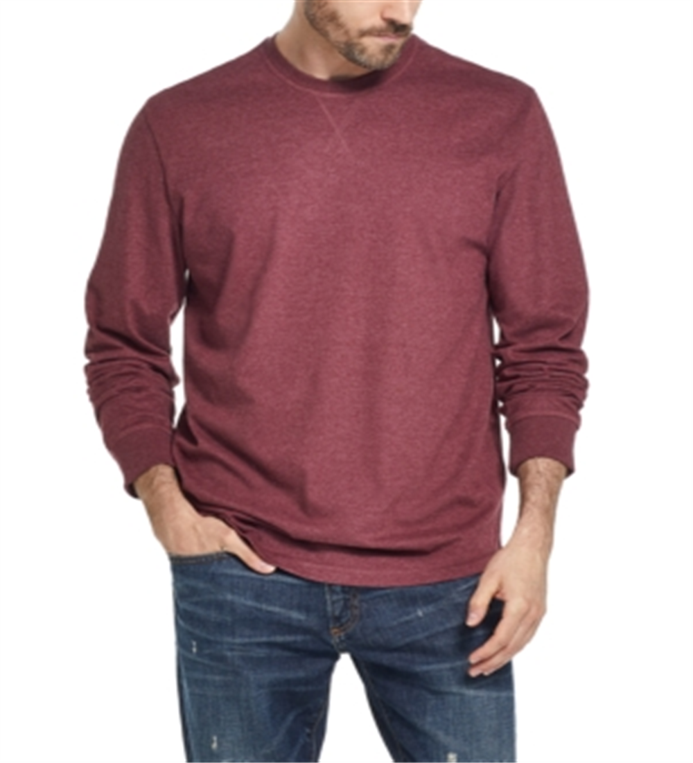 Weatherproof Vintage Men's Brushed Long Sleeve Jersey T-Shirt Purple Size Small