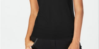 Alfani Women's Sleeveless Layering Tank Top Black Size Large