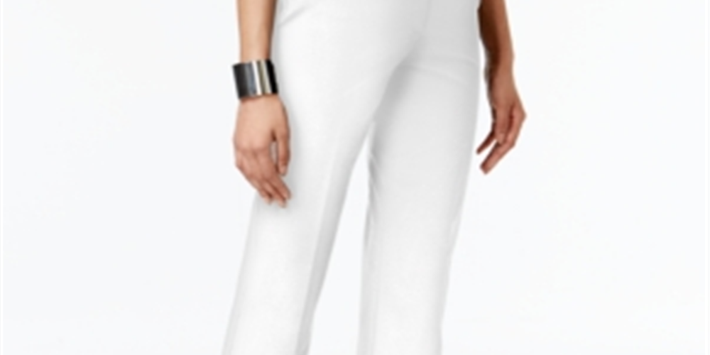 Alfani Women's Zippered Skinny Evening Pants White Size 14