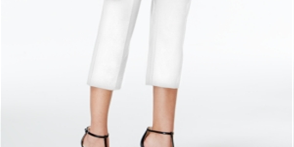 Alfani Women's Zippered Skinny Evening Pants White Size 14