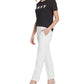 DKNY Women's Foundation Slim Ankle Pants White Size 16