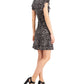 Michael Kors Women's Cheetah Print Fit & Flare Dress Black Size Small
