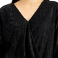 Alfani Women's V Neck Embellished SurpliceKnit Top Black Size Large