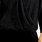 Alfani Women's V Neck Embellished SurpliceKnit Top Black Size Large