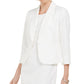 Kasper Women's Textured One Button Blazer Jacket White Size 8