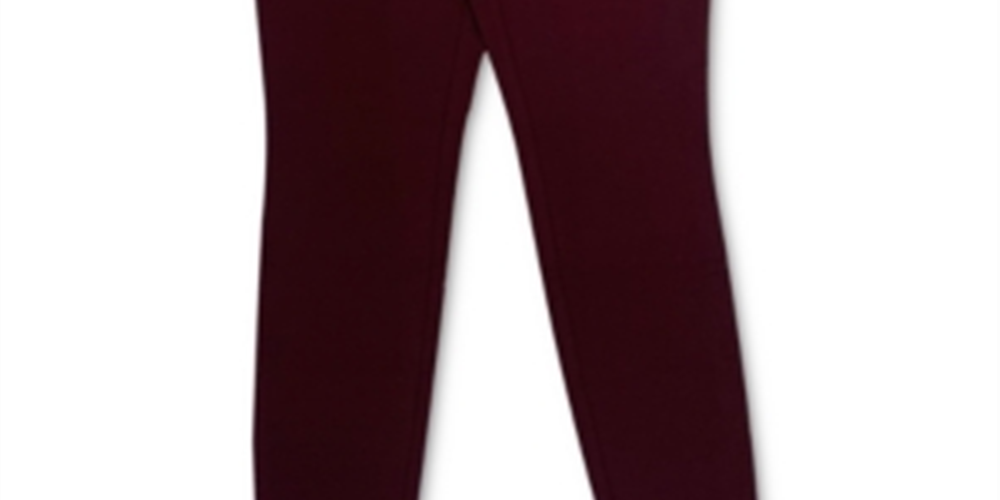 INC International Concepts Women's Stretch Solid Skinny Pants Red Size 8