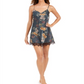 INC Women's Lace Trim Chemise Nightgown Black Size XS