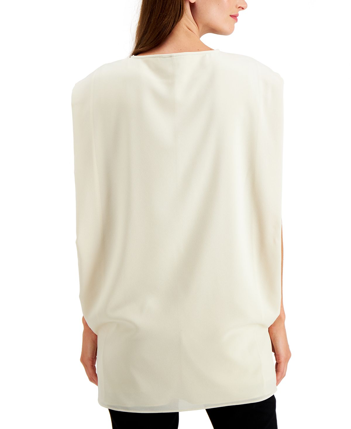 Alfani Women's Solid Sleeveless Jewel Neck Top BlackSize Small