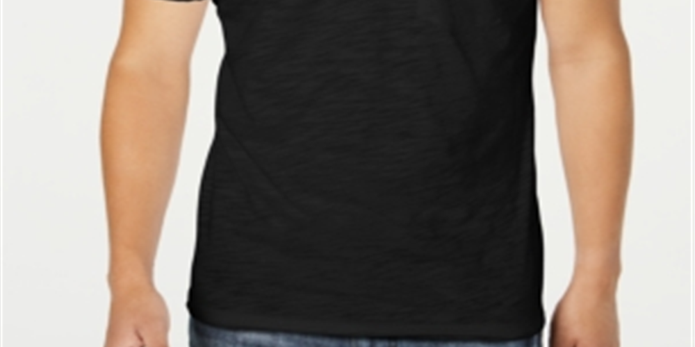 INC International Concepts Men's V Neck Pocket T-Shirt Black Size S