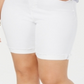 Celebrity Women's Plus Frayed Solid Bermuda Shorts White Size 24