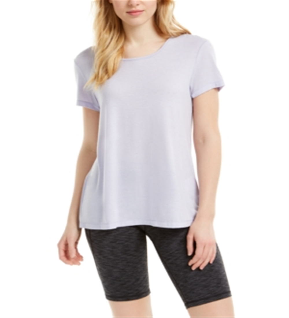 Ideology Women's Activewear Fitness T-Shirt Purple Size X-Small