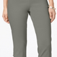 JM Collection Women's Lattice Hem Cropped Pants Gray Size Petite S