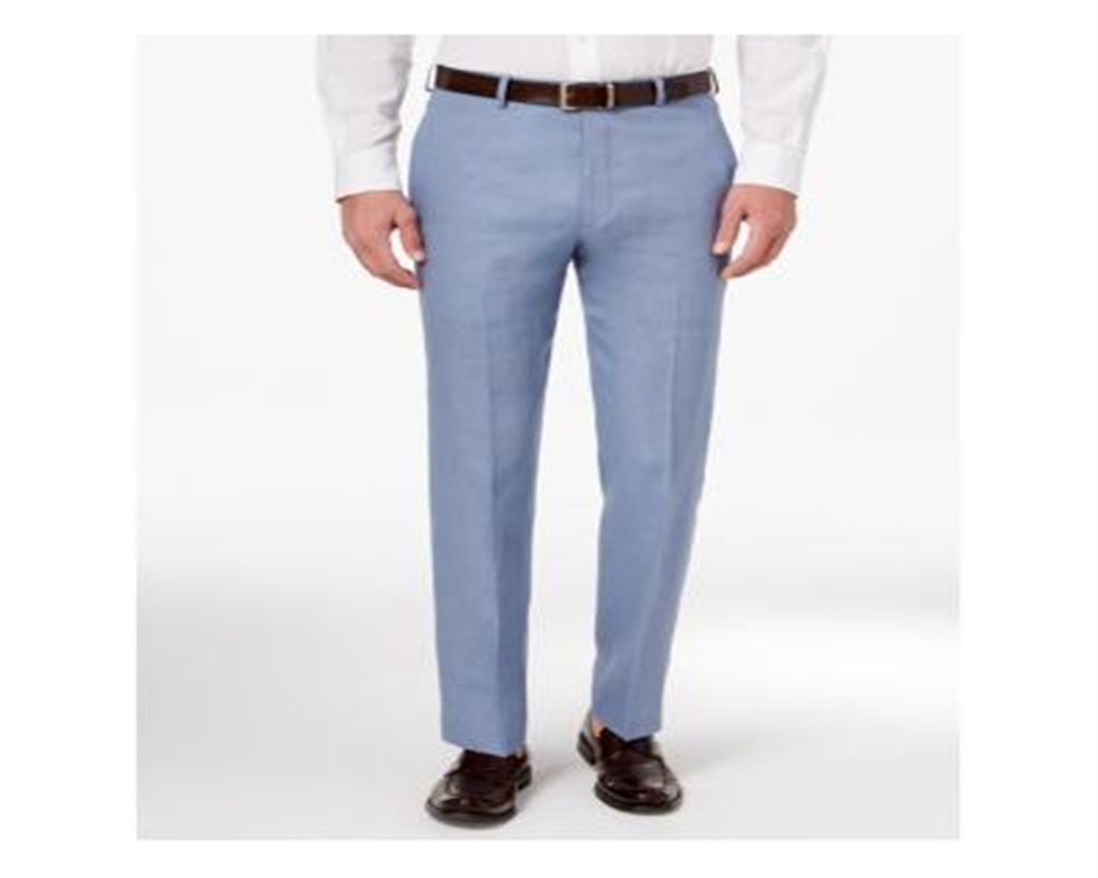 Ralph Lauren Men's Classic Fit Solid Linen Dress Pants Blue Size 34X32