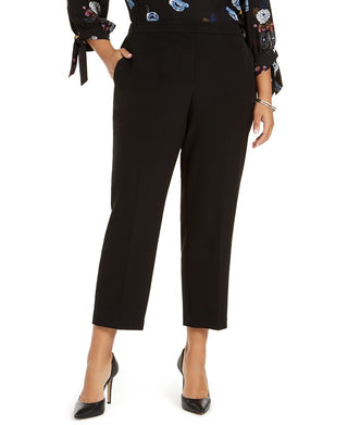 Kasper Women's Plus Straight Leg Pants Black Size 14W