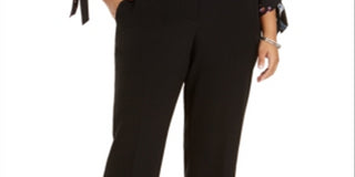 Kasper Women's Plus Straight Leg Pants Black Size 14W