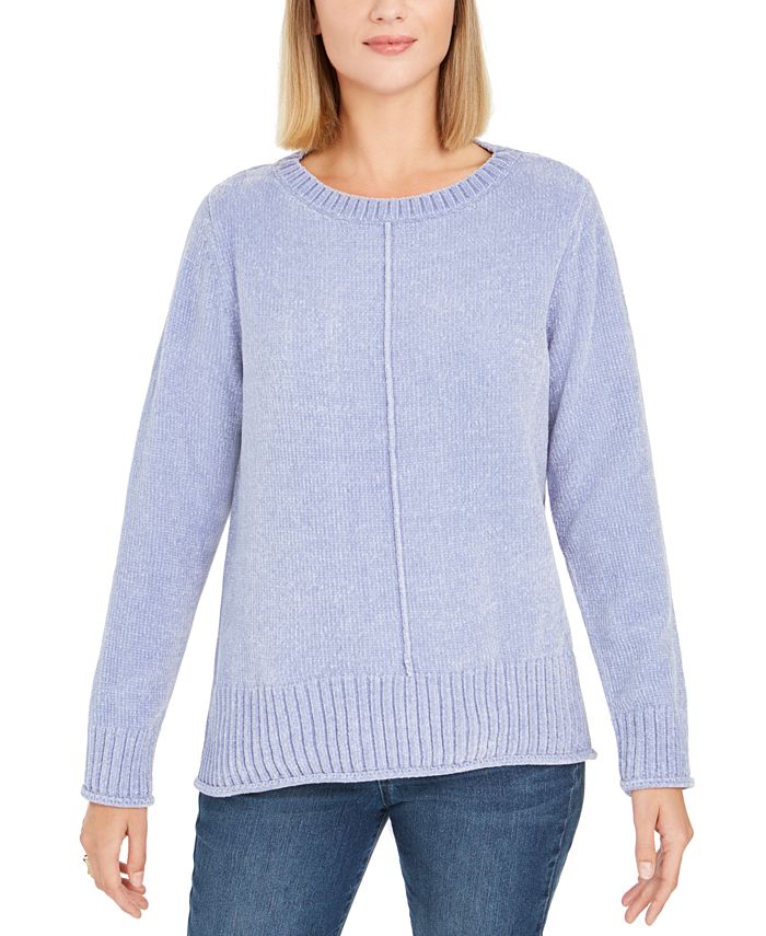 Style & Co Women's Chenille Sweater Blue Size Small