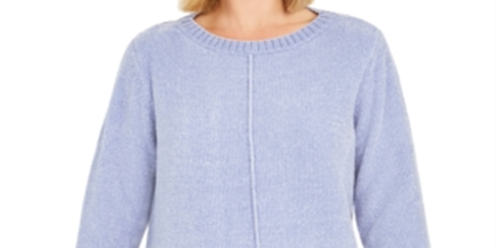 Style & Co Women's Chenille Sweater Blue Size Small