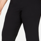 JM Collection Women's Plus Embellished Hem Capri Pants Deep Black Size -0X