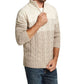 Weatherproof Vintage Men's Ombre Quarter Zip Sweater Brown Size Small
