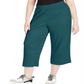 Ideology Women's Plus Ribbed Culottes Color Aquatic Teal Pants Blue Size 3X