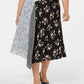 Calvin Klein Women's Plus Asymmetric Printed Midi Skirt Black Size 20W